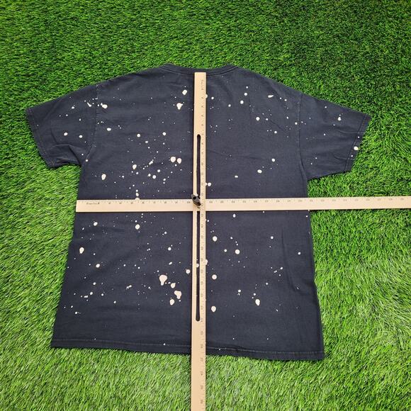 Guns-N-Roses Skull Rose Shirt Large 21x27 Bleached Black - Picture 3 of 12